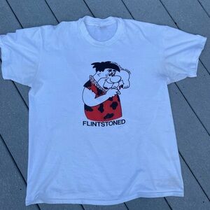 vintage flintstoned weed tee shirt